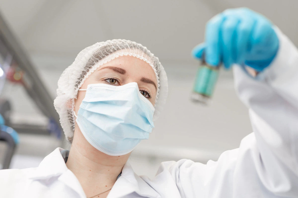 Kierownik ds. jakości sprawdzający olej CBD