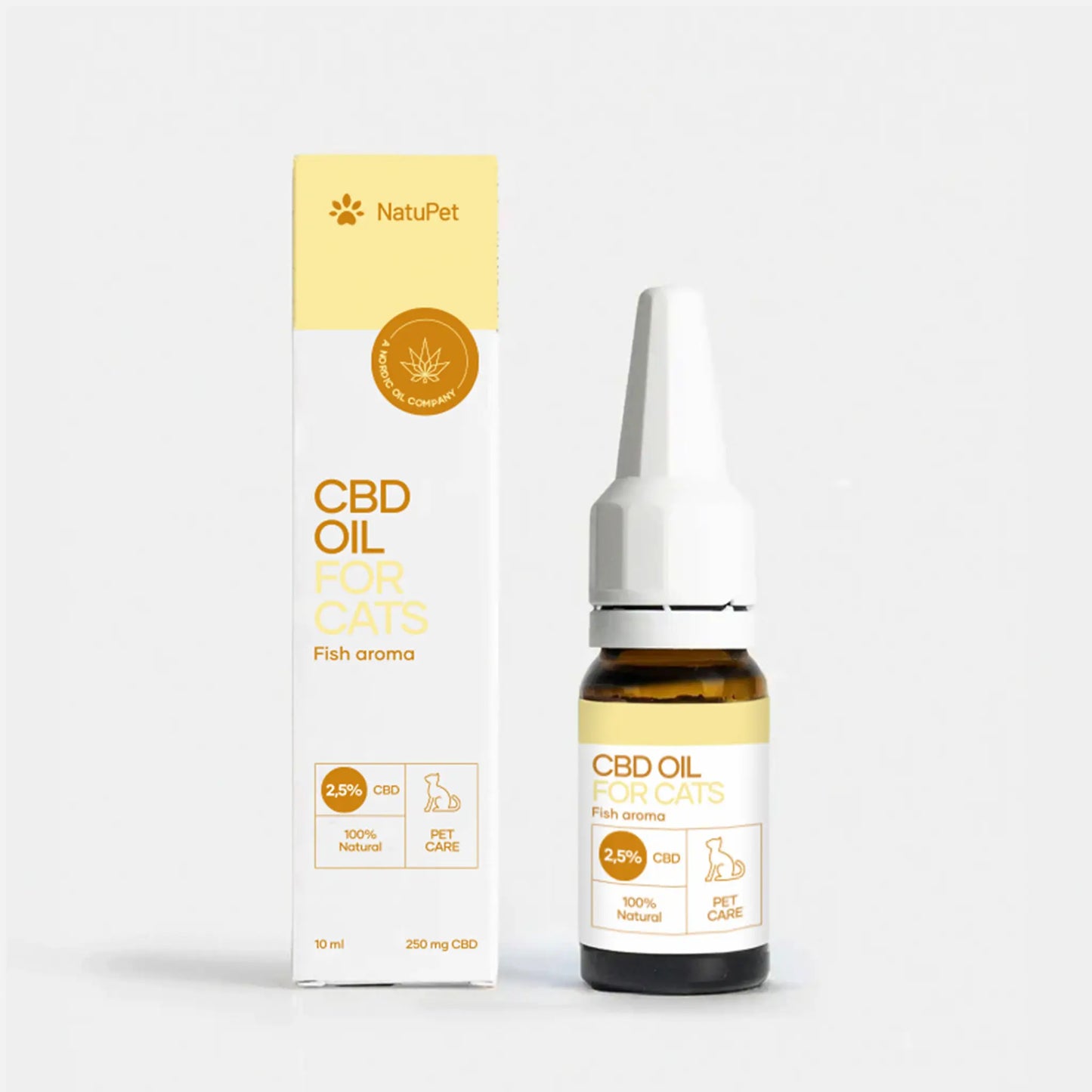 Olej CBD dla kota - smak ryb (2,5%)