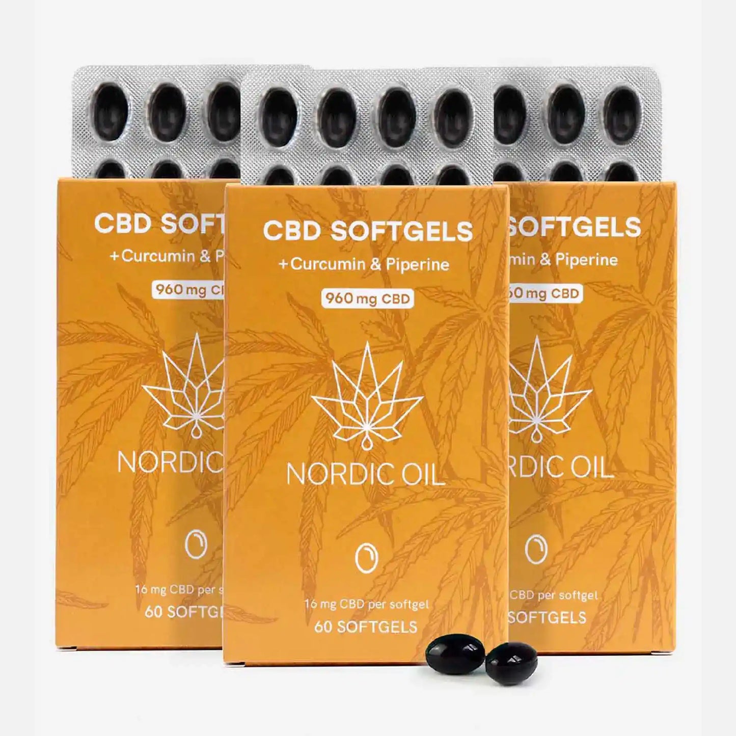 3FOR2: Kapsułki CBD (960mg) z kurkumą
