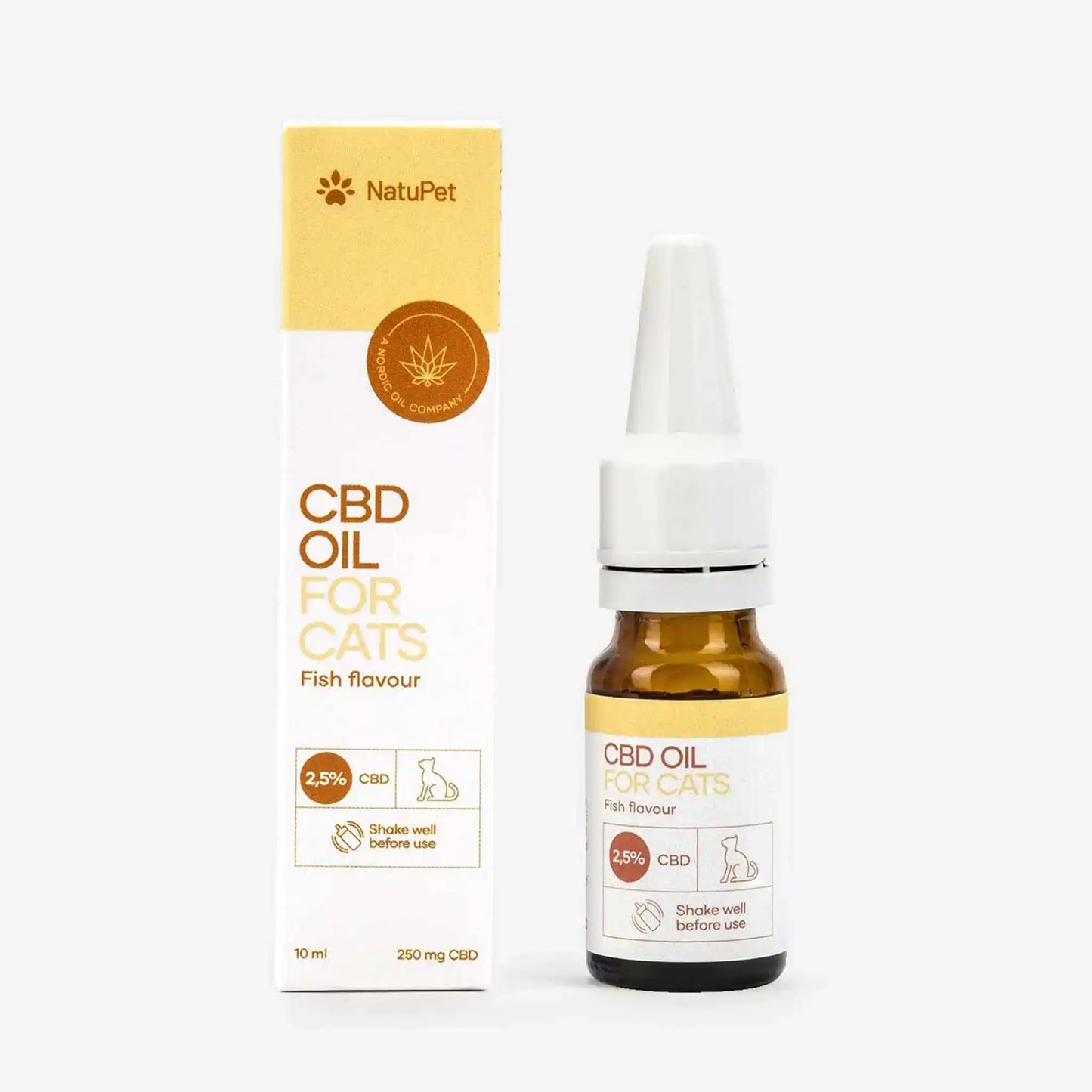 Olej CBD dla kota -  smak ryb (2,5%) 🌟