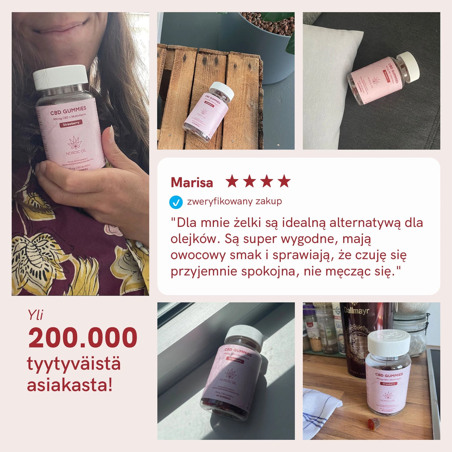 Żelki CBD (900mg) Truskawka