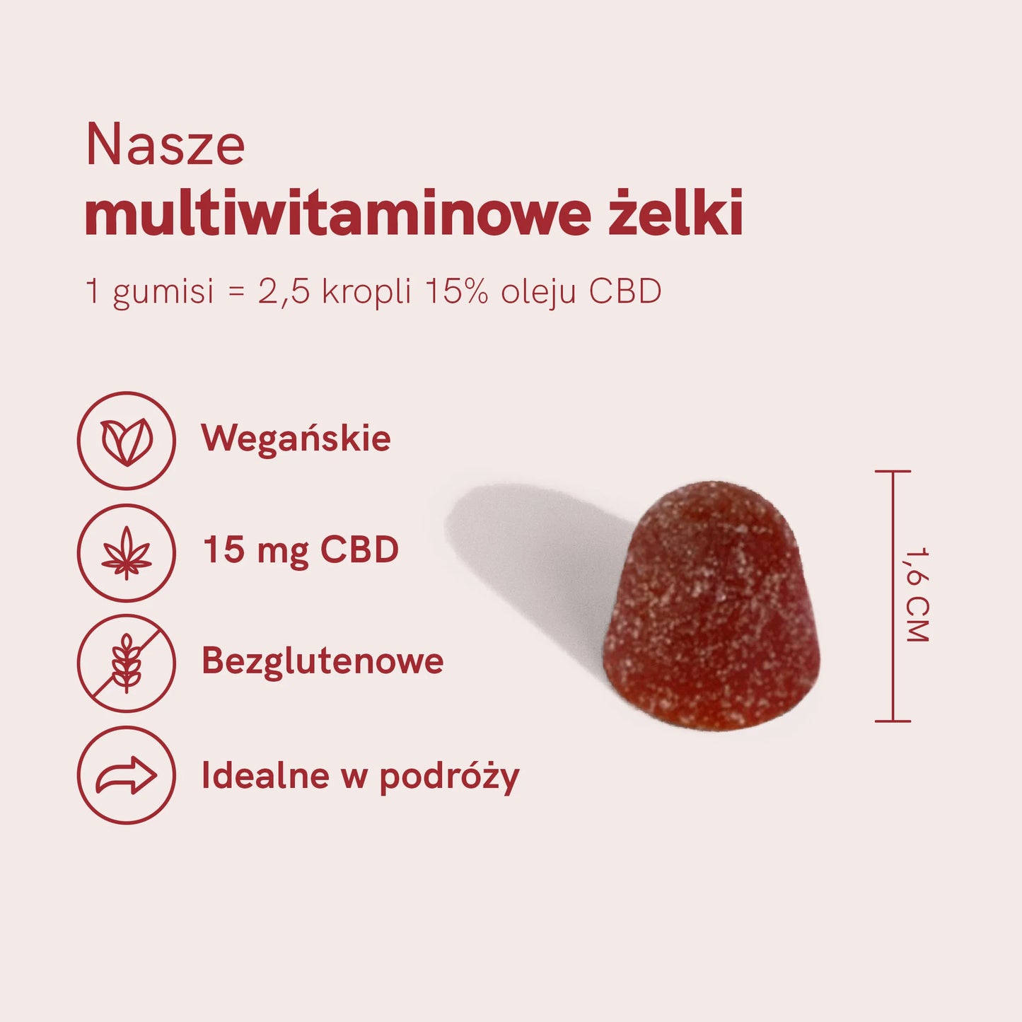 Żelki CBD (900mg) Truskawka