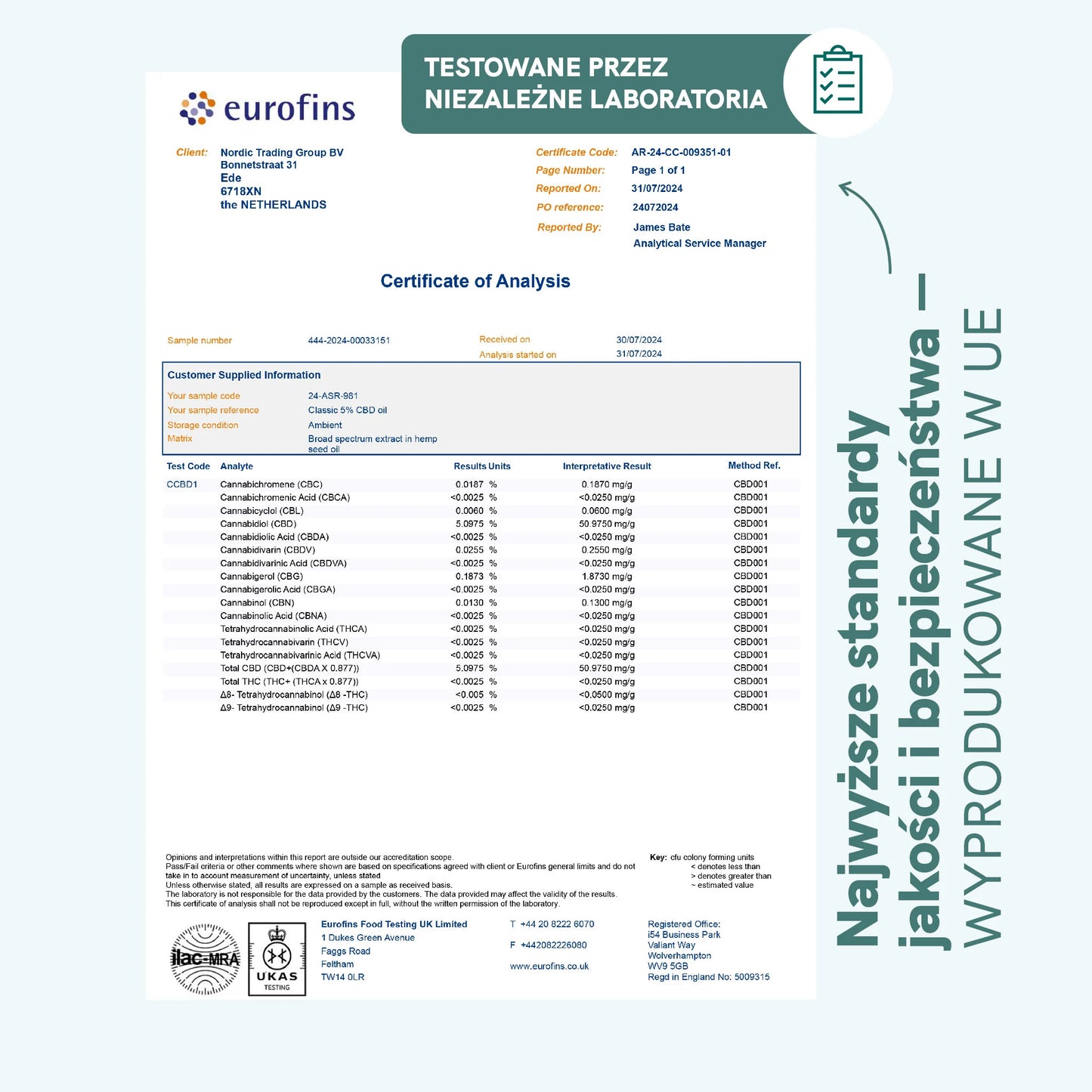 Olejek CBD 5% CLASSIC